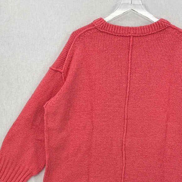 FREE PEOPLE Sweater Womens Small Pink Brookside Tunic Pullover Oversized Slouchy - Picture 7 of 16